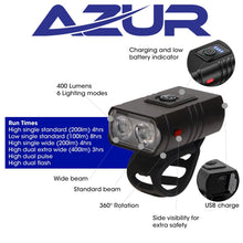 Load image into Gallery viewer, Azur Venus 400 Lumens Front Light