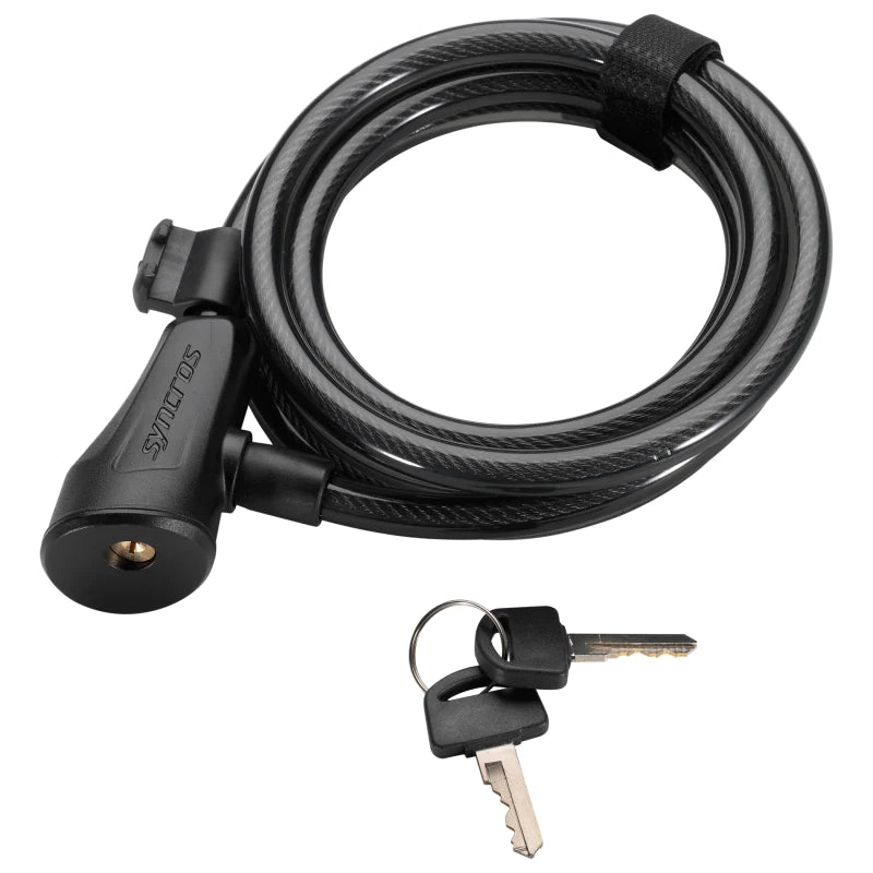 Syncros 10x1800mm Key Cable Lock with Mounting Bracket