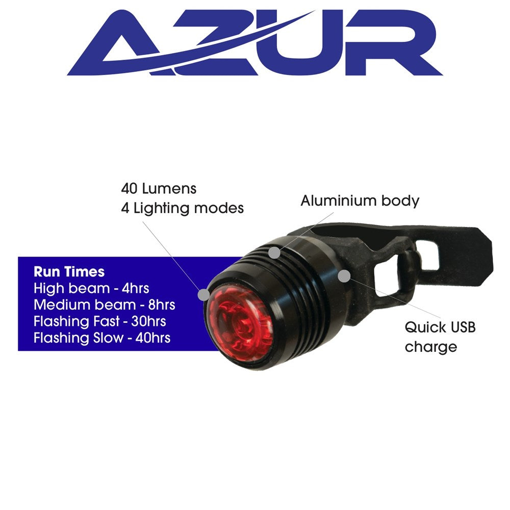 Azur Cyclops 40 Lumens Rear Tail Light